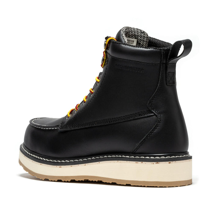 ROCKROOSTER Trinidad Men's 6 inch Black Steel Toe Wedge Work Boots SAP2301 - Rock Rooster Footwear Inc