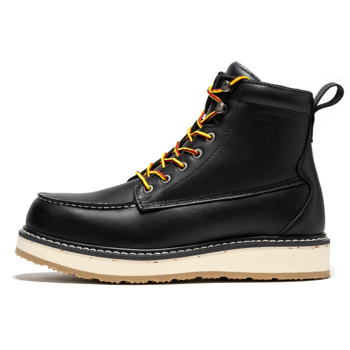ROCKROOSTER Trinidad Men's 6 inch Black Steel Toe Wedge Work Boots SAP2301 - Rock Rooster Footwear Inc