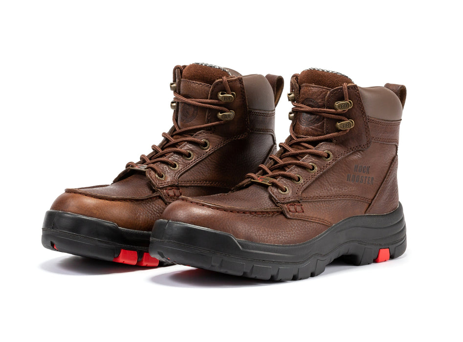 ROCKROOSTER Zumbro 6 inch Wide, Soft Toe, Rubber Outsole, EH Protection, ASTM 2892, Work Boots AK371 - Rock Rooster Footwear Inc