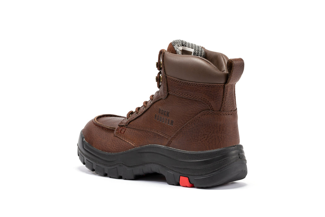 ROCKROOSTER  Zumbro 6 inch Wide Steel Toe, Waterproof Work Boots, Rubber Outsole, EH Protection, ASTM 2413, Work Boots AK372 - Rock Rooster Footwear Inc