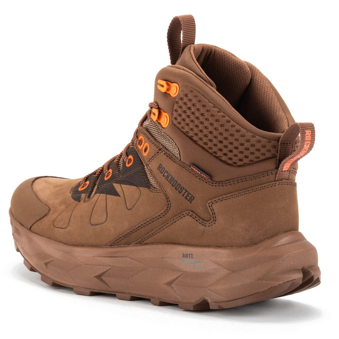 ROCKROOSTER Farmington Brown 6 Inch Waterproof Hiking Boots with VIBRAâ Rock Rooster Footwear Inc