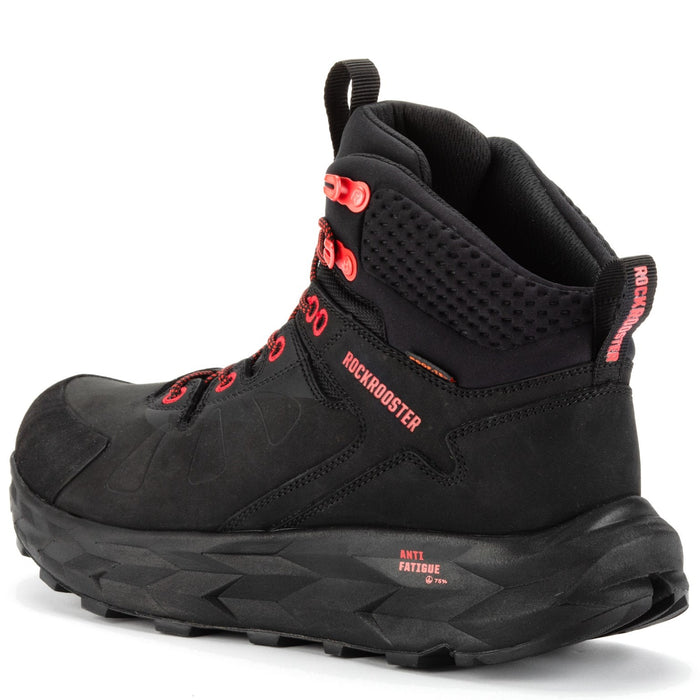 ROCKROOSTER Farmington Black 6 Inch Waterproof Hiking Boots with VIBRA ...