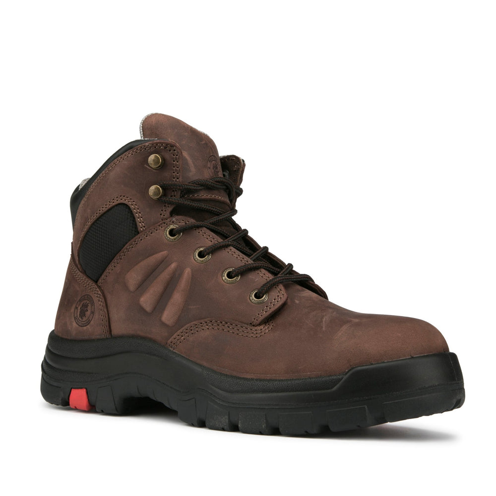 RockRooster Brown 6 inch Steel Toe Leather Work Boots AK426 - Rock Rooster Footwear Inc