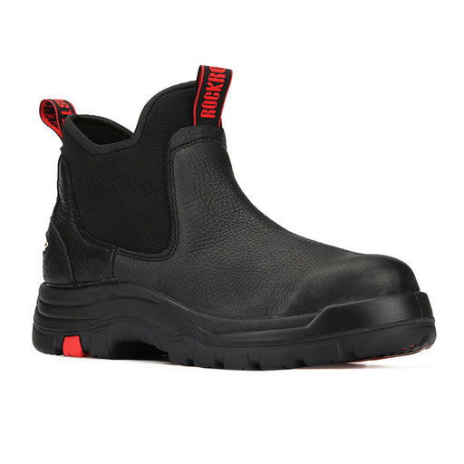 ROCKROOSTER 6 inch Soft Toe Black Leather Waterproof Work Boots AK303 - Rock Rooster Footwear Inc