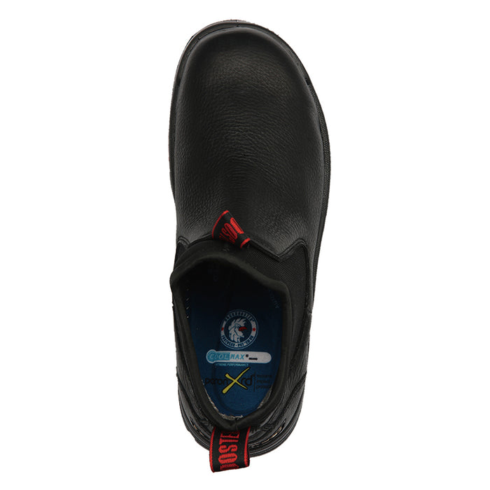 ROCKROOSTER 6 inch Steel Toe Black Leather Waterproof Work Boots AK323 - Rock Rooster Footwear Inc