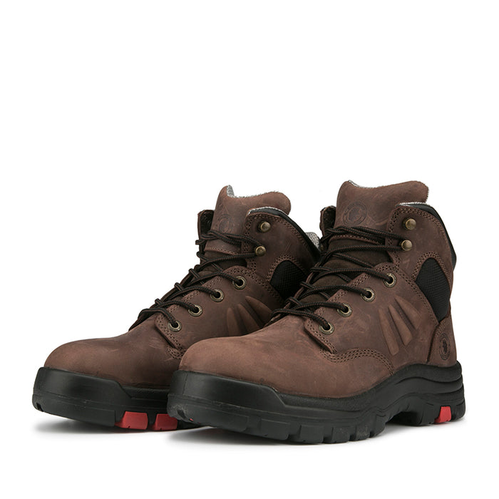 RockRooster Brown 6 inch Steel Toe Leather Work Boots AK426 - Rock Rooster Footwear Inc