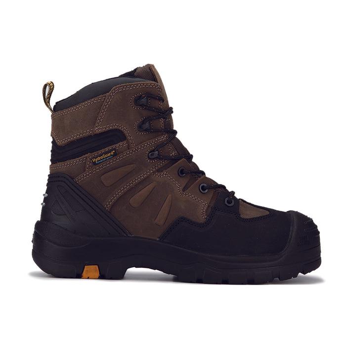 Dark Brown 6 inch 400g Insulated Waterproof Soft Toe Leather Work Boots AK639INS - Rock Rooster Footwear Inc