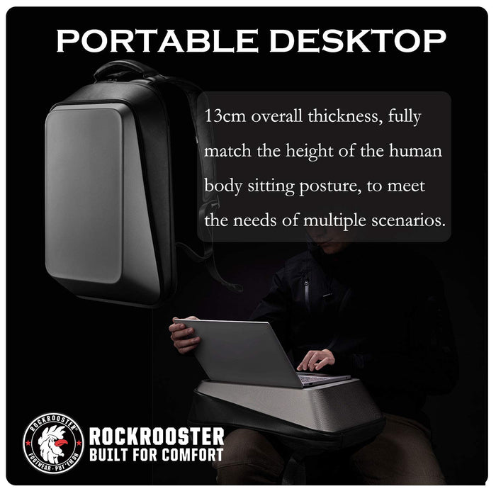 ROCKROOSTER CUBE Backpack Square School Shaping Bag Macbook Computer Bag for Men and Women -C1 - Rock Rooster Footwear Inc