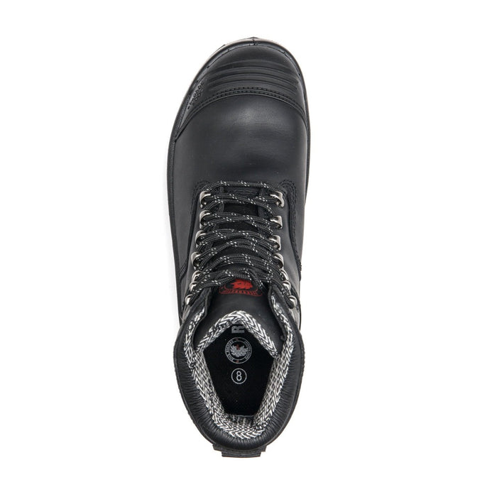 ROCKROOSTER Knox Black 7 Inch Steel Toe Leather Asphalt Work Boots AK2 ...