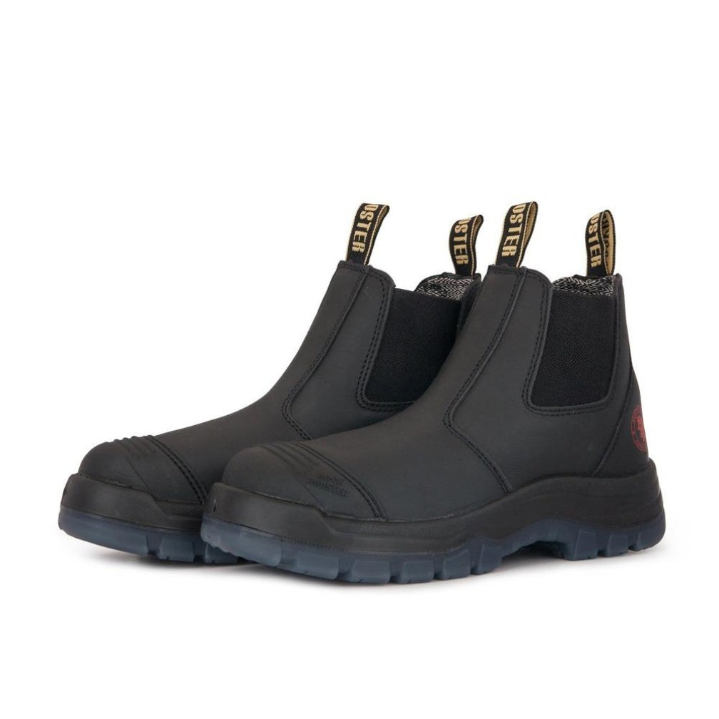 ROCKROOSTER Bakken Black 6 inch Pull on Leather Work Boots AK227– Rock ...