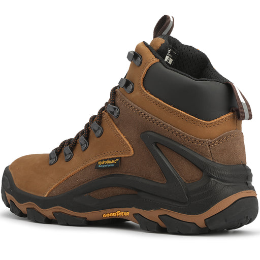 Brown 6 inch men's waterproof hiking shoes KS 257 - Rock Rooster Footwear Inc