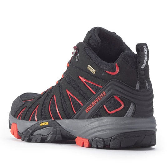 Rock Rooster Black 6 Inch Waterproof Hiking Boots with VIBRAM® Outsole OT21061 - Rock Rooster Footwear Inc