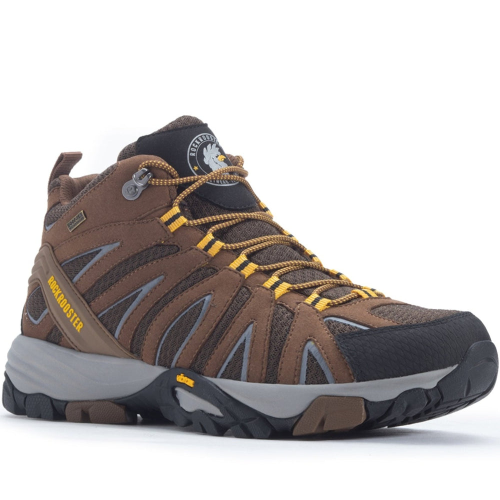 Rock Rooster Brown 6 Inch Waterproof Hiking Boots with VIBRAM® Outsole OT21062 - Rock Rooster Footwear Inc