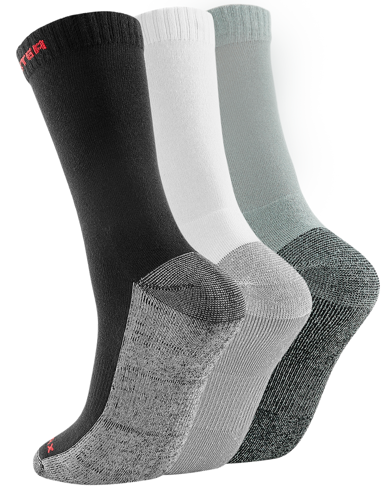 RockRooster CoolMax Men's Moisture Control Durable Work Crew Socks 3 Pairs - Rock Rooster Footwear Inc