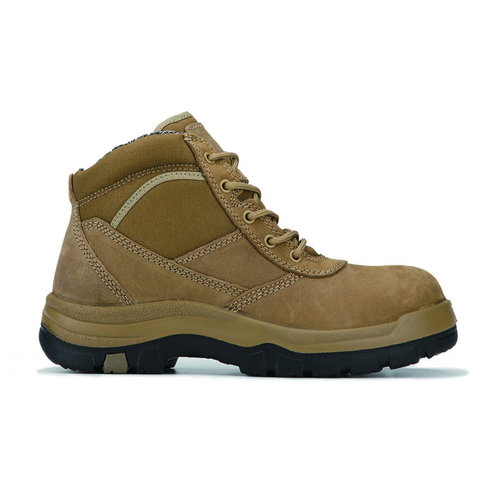 ROCKROOSTER Cortez Brown 6 Inch Steel Toe Leather Work Boots AK250 - Rock Rooster Footwear Inc