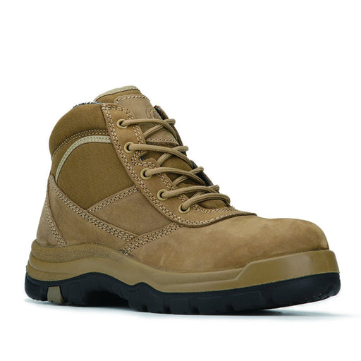 ROCKROOSTER Cortez Brown 6 Inch Steel Toe Leather Work Boots AK250 - Rock Rooster Footwear Inc