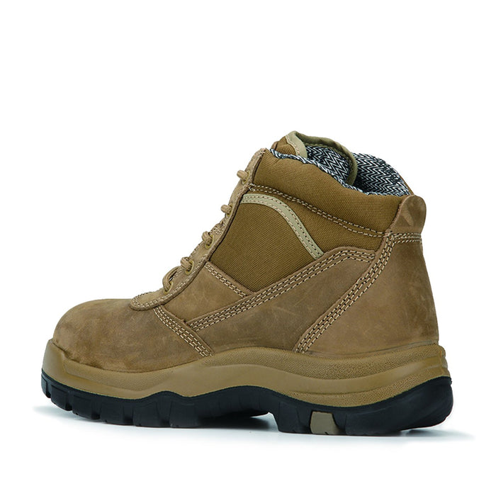 ROCKROOSTER Cortez Brown 6 Inch Steel Toe Leather Work Boots AK250 - Rock Rooster Footwear Inc