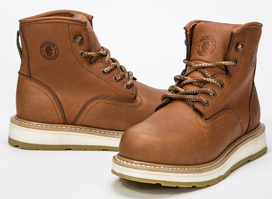 ROCKROOSTER Roberta Men's Wedge Work Boots, Safety Water Resistant Leather Boots, ASTM 2892 AP615 - Rock Rooster Footwear Inc