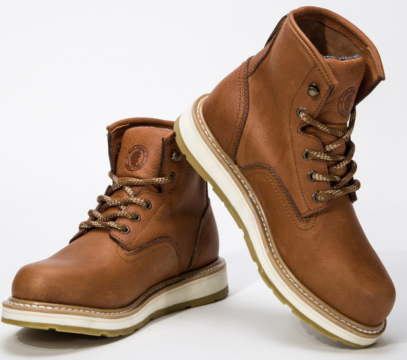 ROCKROOSTER Roberta Men's Wedge Work Boots, Safety Water Resistant Leather Boots, ASTM 2892 AP615 - Rock Rooster Footwear Inc