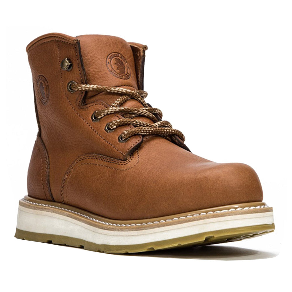 ROCKROOSTER Roberta Men's Wedge Work Boots, Safety Water Resistant Leather Boots, ASTM 2892 AP615 - Rock Rooster Footwear Inc