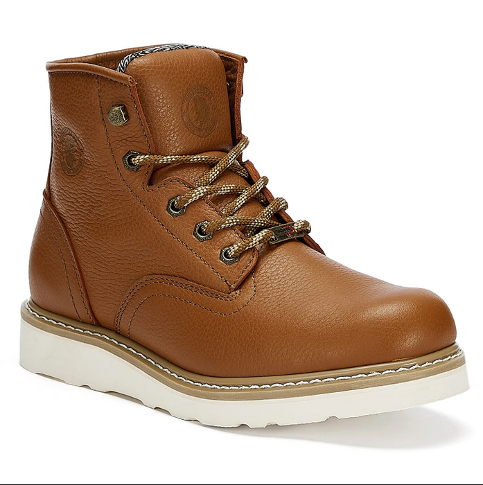 ROCKROOSTER Roberta Men's Wedge Work Boots, Safety Water Resistant Leather Boots, ASTM 2892 AP615 - Rock Rooster Footwear Inc
