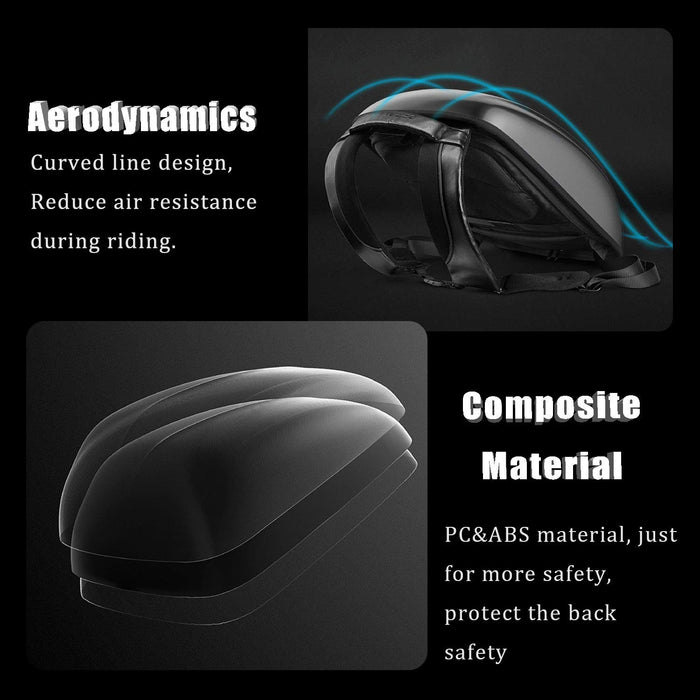 ROCKROOSTER Streamlined Backpack Helmet Cycling Bag, Apus, Computer Bag, Motorcycle Backpack, Anti Theft, Waterproof, Hard Shell Shaping Bag- A1-BK - Rock Rooster Footwear Inc
