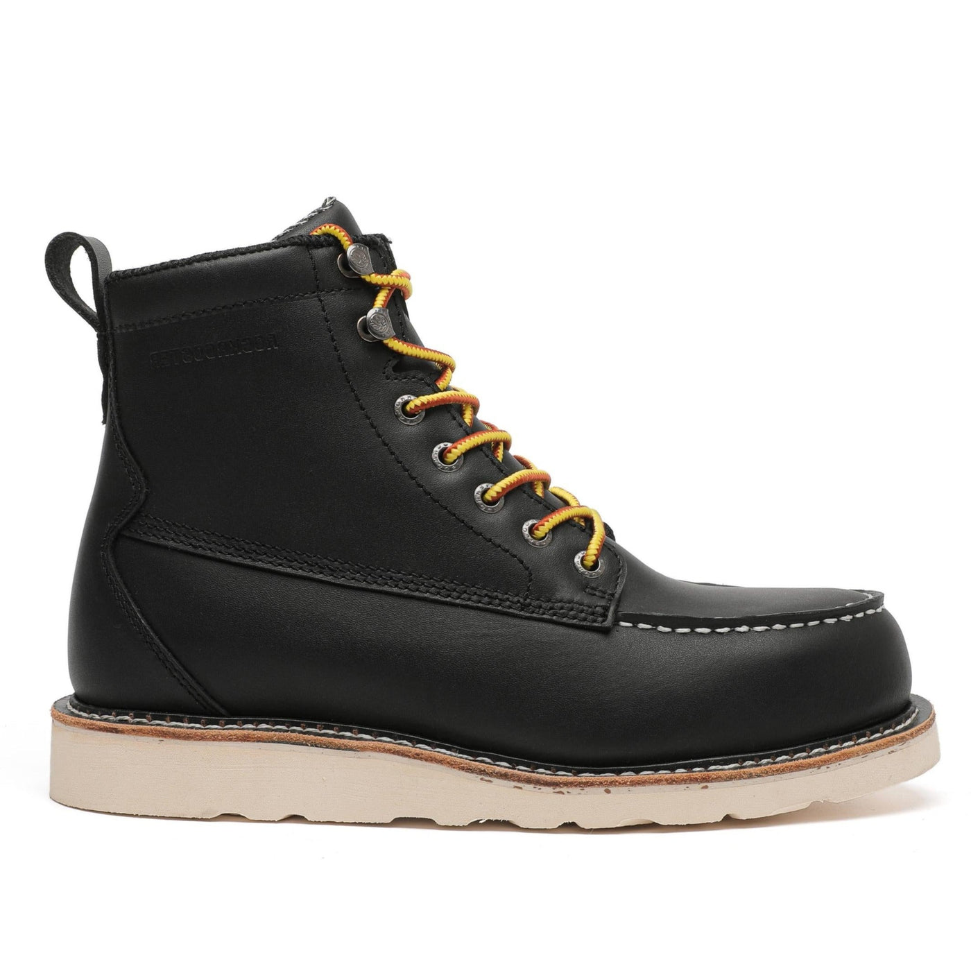 ROCKROOSTER Trinidad Men's 6 inch Black Steel Toe Wedge Work Boots VAP