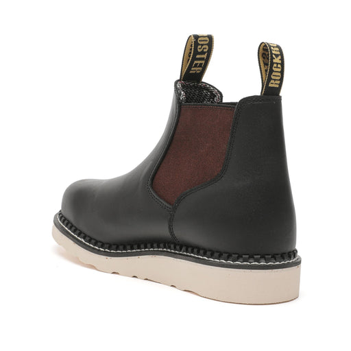 ROCKROOSTER Trinidad Men's 6 inch Black Steel Toe Wedge Work Boots VAP2303 - Rock Rooster Footwear Inc