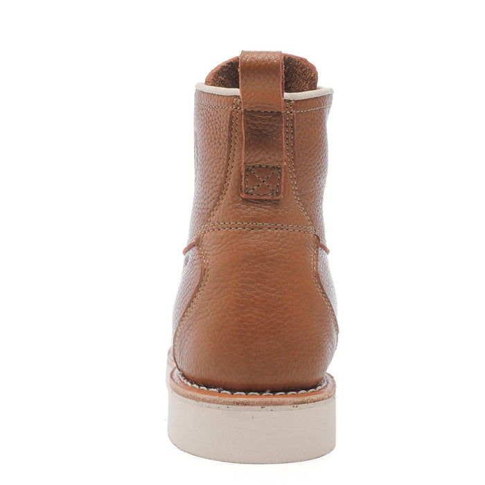 ROCKROOSTER Trinidad Men's 6 inch Brown soft toe wedge work boots VAP2306 - Rock Rooster Footwear Inc