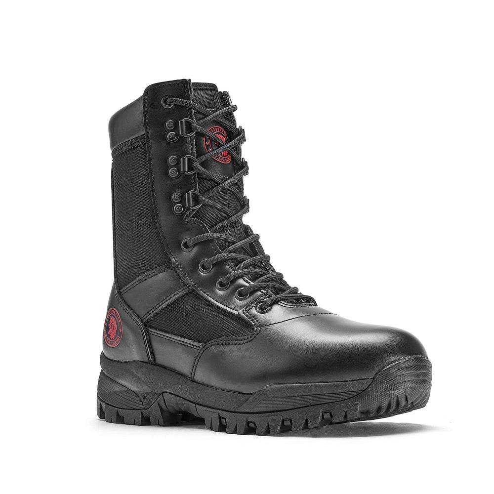 ROCKROOSTER 8 inch Black Action leather Soft Toe Tactical and Law Enforcement Boots AB2663
