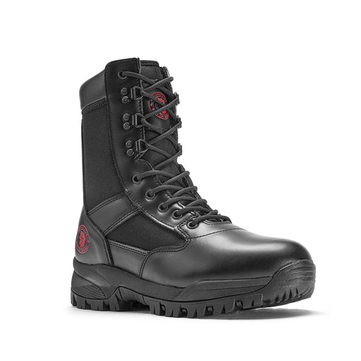 ROCKROOSTER 8 inch Black Action leather Soft Toe Tactical and Law Enforcement Boots AB2663