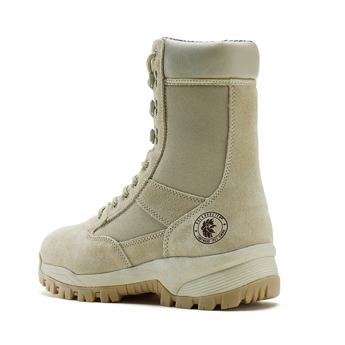 ROCKROOSTER 8 inch Sand Suede Leather Soft Toe Tactical and Law Enforcement Boots AB2664