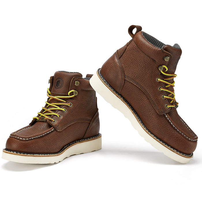 ROCKROOSTER Walker 6 inch Waterproof Wedge Work Boots, Soft toe, Oil Resistant ASTM 2892 with Vibram® Outsole VAP360II - Rock Rooster Footwear Inc
