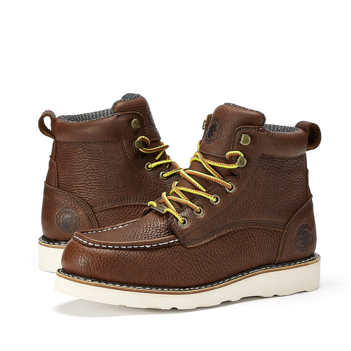 ROCKROOSTER Walker 6 inch Waterproof Wedge Work Boots, Soft toe, Oil Resistant ASTM 2892 with Vibram® Outsole VAP360II - Rock Rooster Footwear Inc
