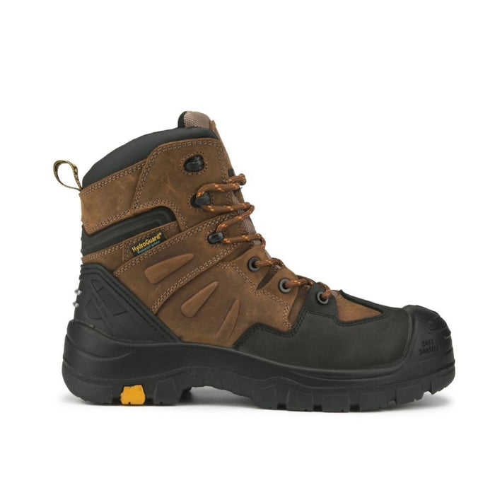 ROCKROOSTER Woodland Brown 6 inch Waterproof Safety Toe Leather Work Boots AK669 - Rock Rooster Footwear Inc