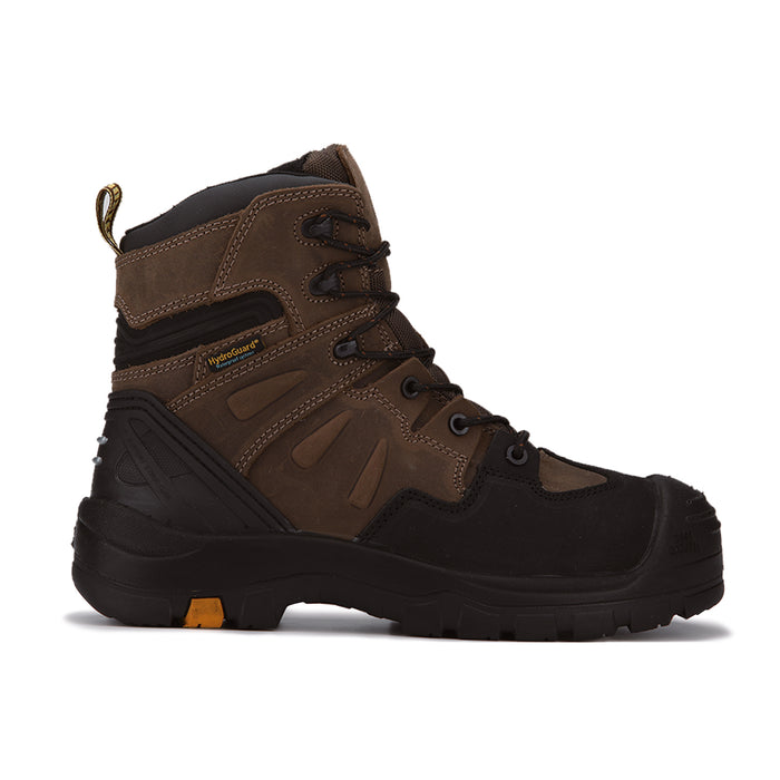ROCKROOSTER Woodland Dark Brown 6 inch Waterproof Soft Toe Leather Work Boots AK639 - Rock Rooster Footwear Inc