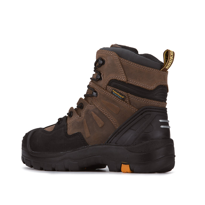 ROCKROOSTER Woodland Dark Brown 6 inch Waterproof Soft Toe Leather Work Boots AK639 - Rock Rooster Footwear Inc