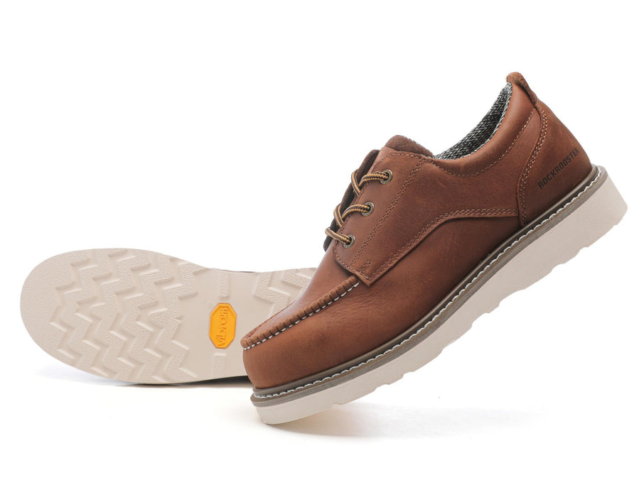 ROCKROOSTER Trinidad Men's 4 inch Brown Soft Toe Wedge Work Boots VAP2 ...
